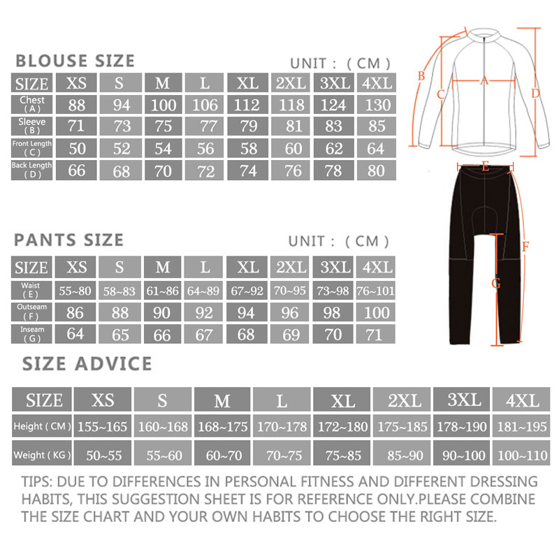 Rvouei Autumn Long Sleeve Cycl - огляд і ціна Cycling Gear Brands