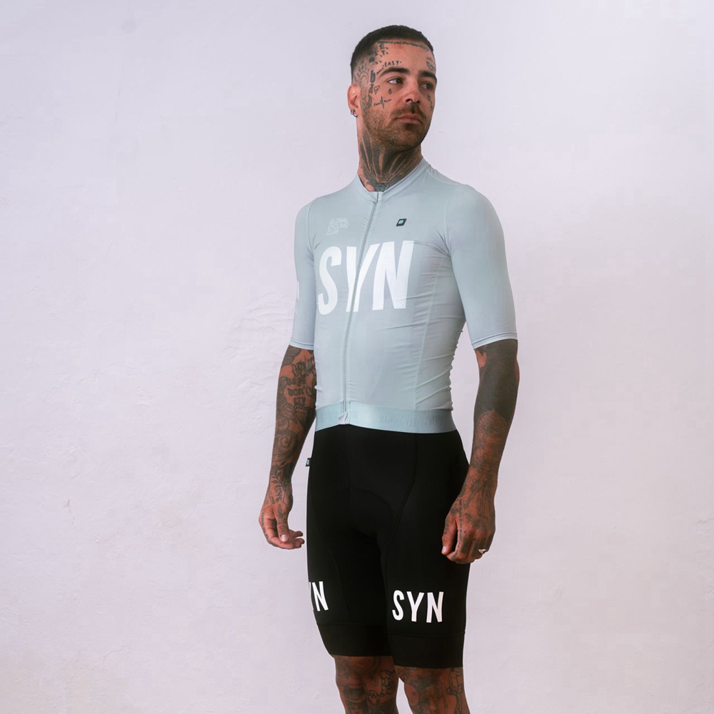 Silver gray short sleeved cycl - огляд і ціна Cycling Gear Brands